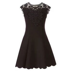 Zunie Big Girls 7-16 Crochet Lace Scallop-Hem A-Line Dress Size 8